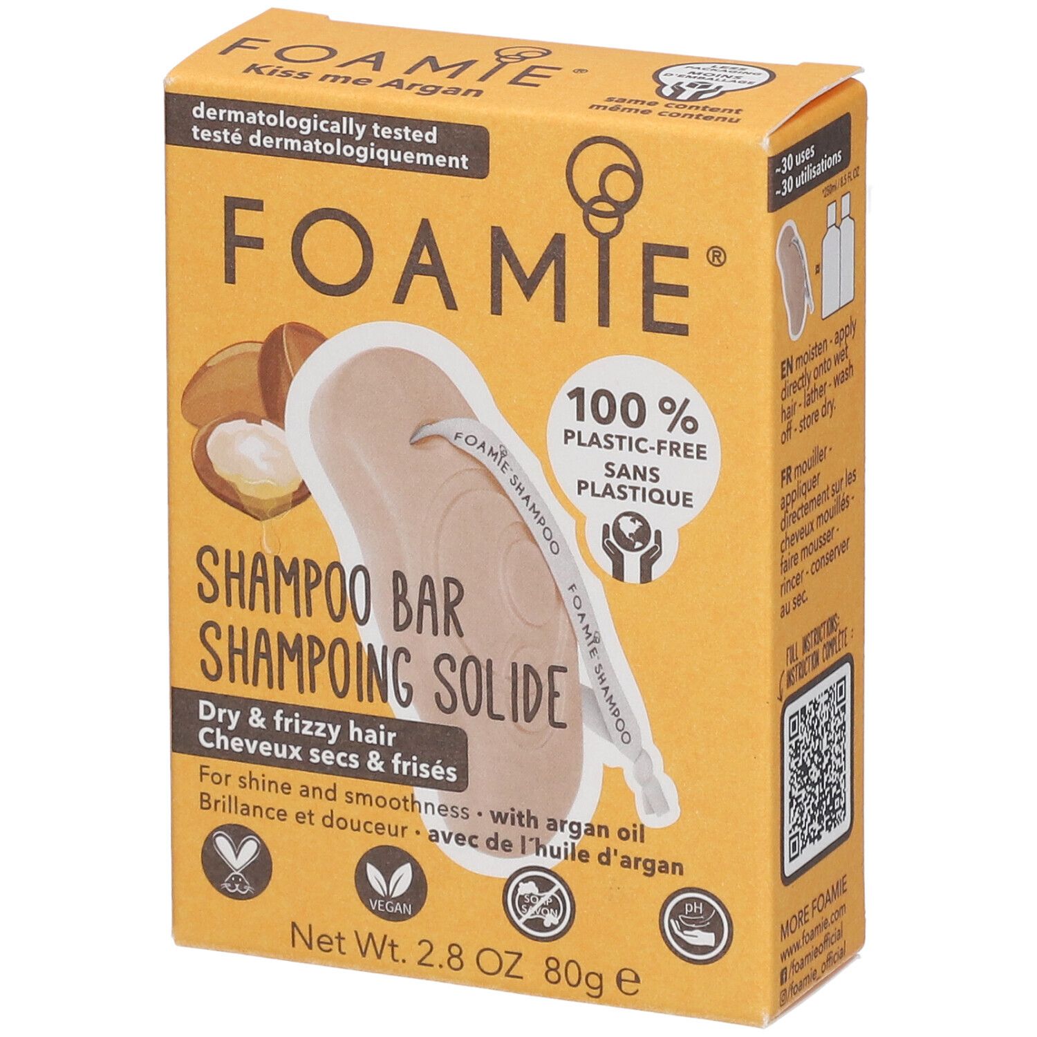 Foamie® Shampoing Solide Kiss Me Argan