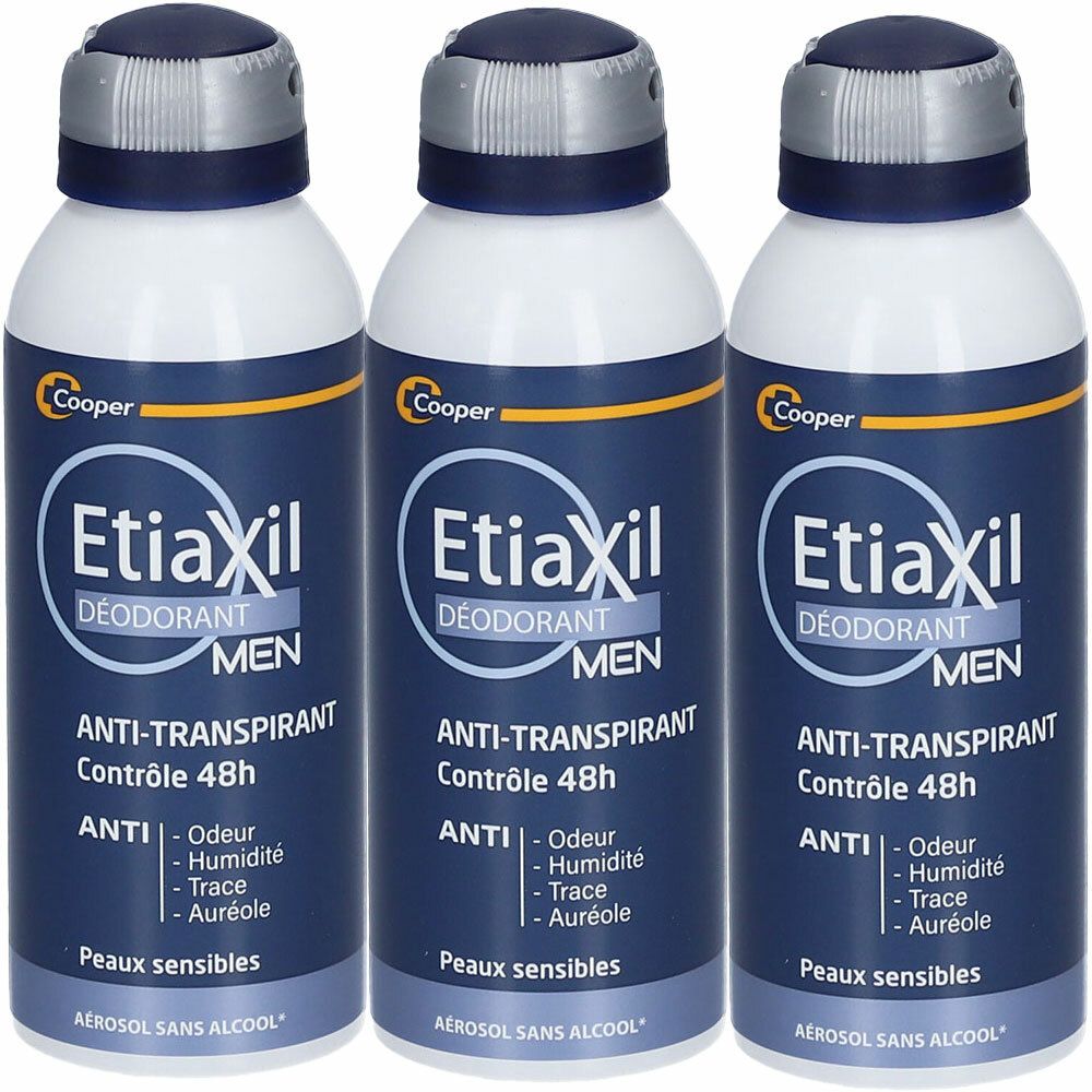 EtiaXil Déodorant Men Anti-transpirant Contrôle 48h Spray