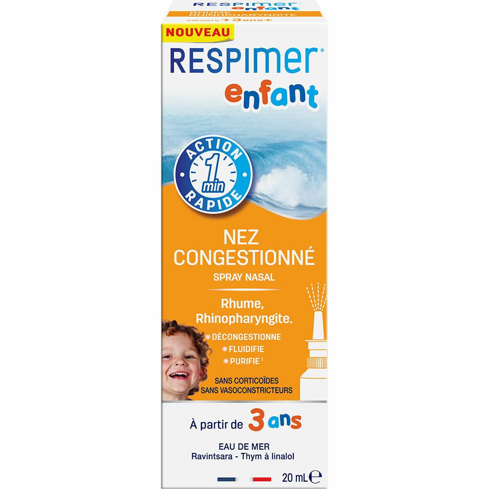 Respimer Spray Nasal Décongestionnant Action Rapide Enfant 20ml