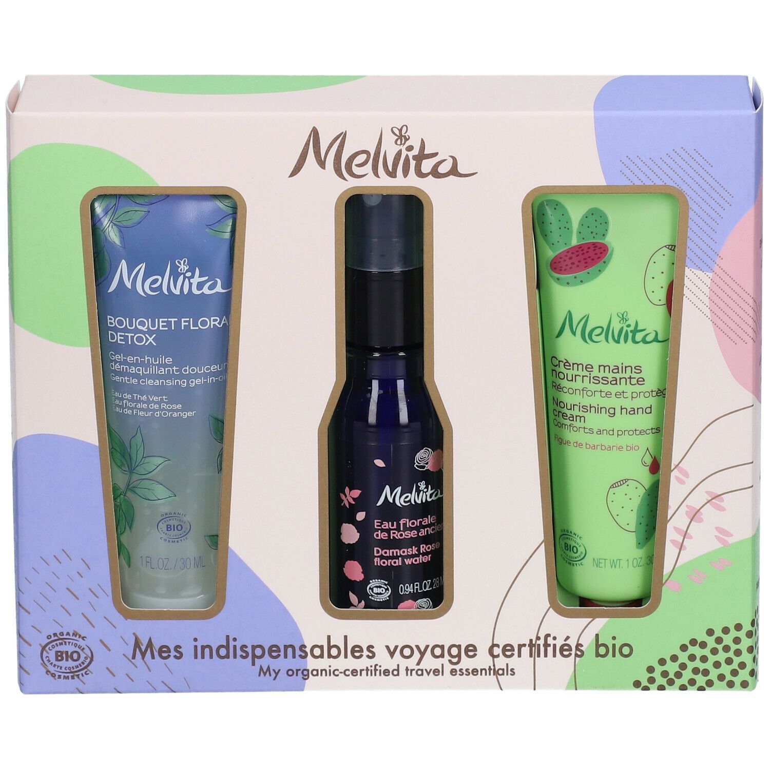 Melvita Coffret Mes indispensables voyage certifiés bio
