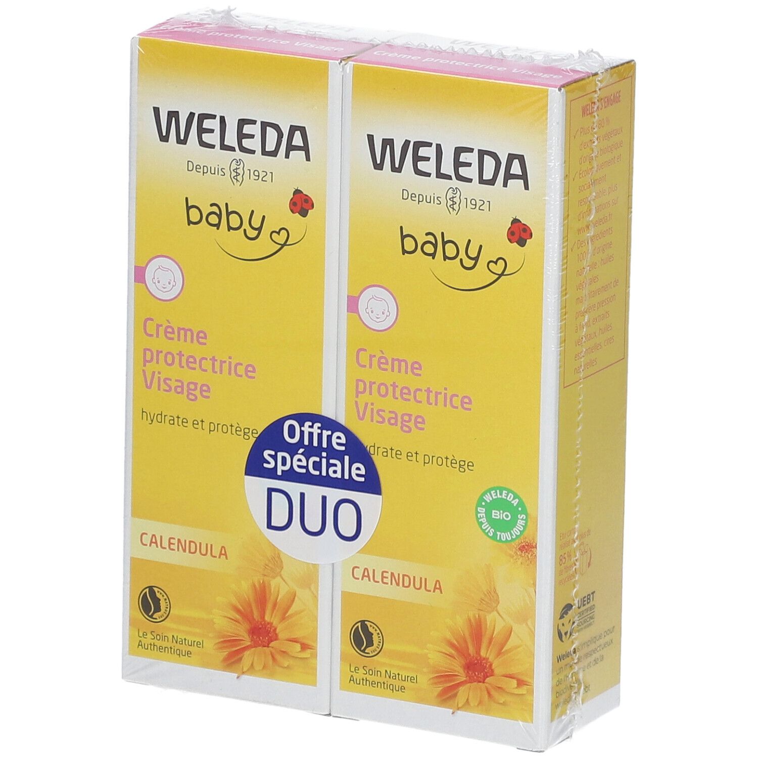 Weleda Baby Crème protectrice Visage au Calendula Bio