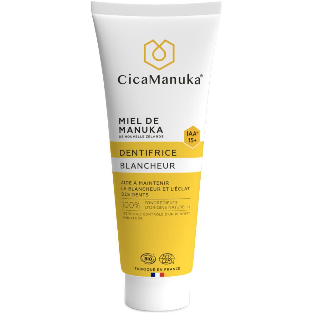 CicaManuka® Dentifrice blancheur au miel de Manuka Iaa15+