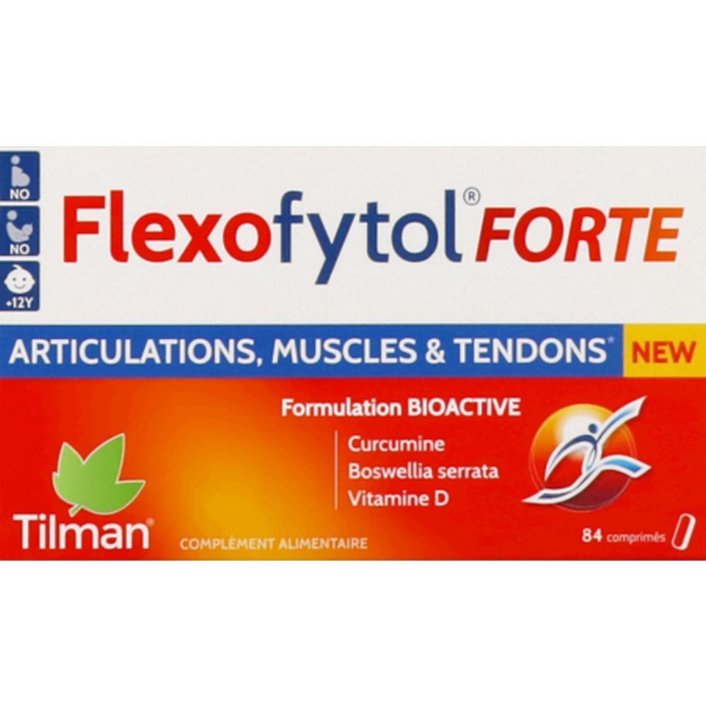 Flexofytol Forte, Comprimé, complément alimentaire à base de curcumine, boswellia et vitam