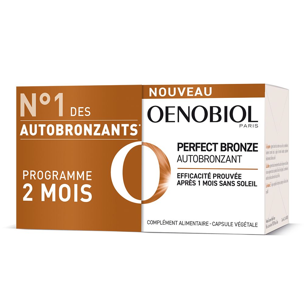 Oenobiol Perfect Bronze Autobronzant - Efficace Dès Le 1er Mois Sans Soleil - Concentration De 5 Pig