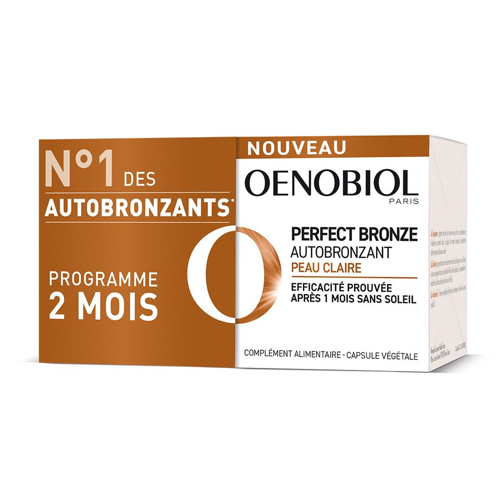 Oenobiol Perfect Bronze Autobronzant Peau Claire - Efficace Dès Le 1Er Mois Sans Soleil - Concentrat
