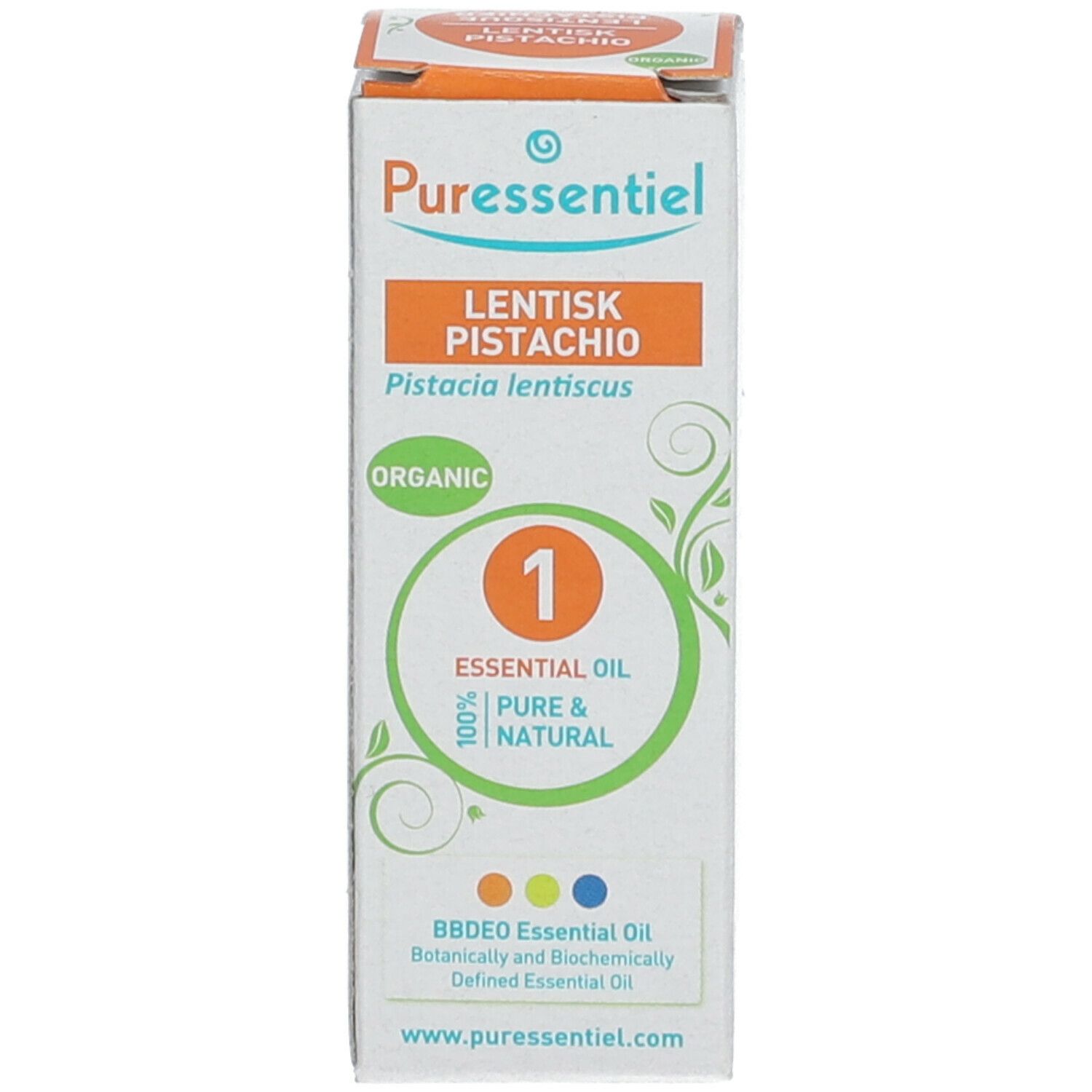 Produktverpackung. Schachtel mit Produktnamen, Logo und Text. BIO-Siegel.
