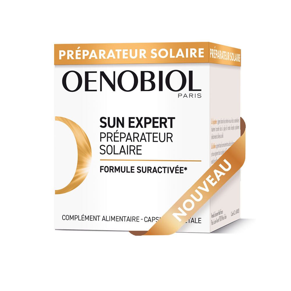 Oenobiol SUN Expert Preparateur Solaire, complément alimentaire - 30 capsules