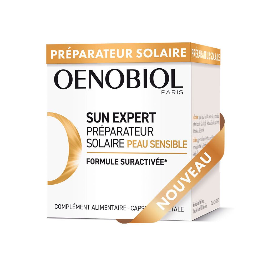 Oenobiol SUN Expert Preparateur Solaire Peau Sensible, complément alimentaire - 30 capsules