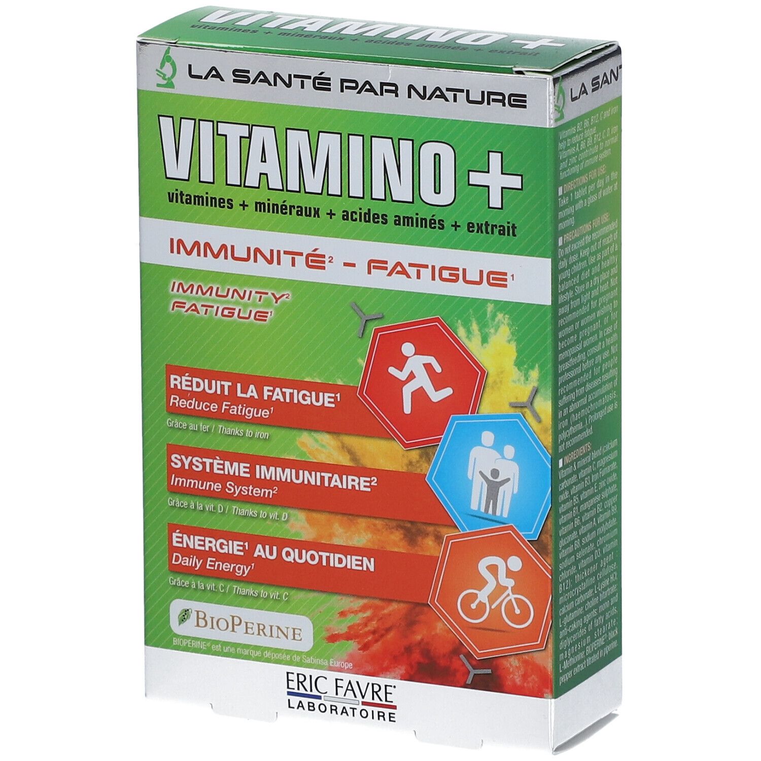 Eric Favre Vitamino+ Immunité, fatigue, Multivitamines et minéraux