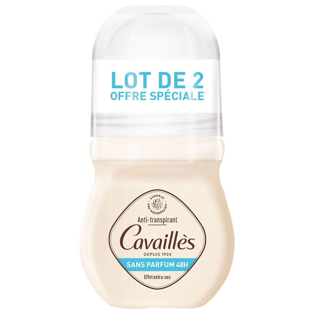 Rogé Cavaillès Anti-transpirant Sans Parfum 48h Roll-on Lot de 2
