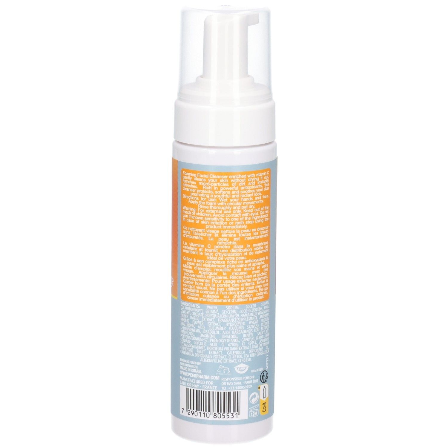 Arganicare - Detergente viso schiumoso 2 in 1