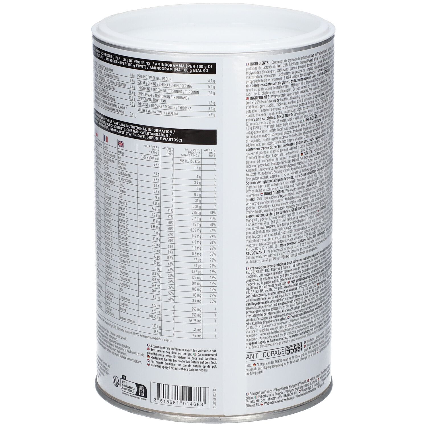 EAFIT Pure Whey Vanille Intens – Molkenproteinpulver