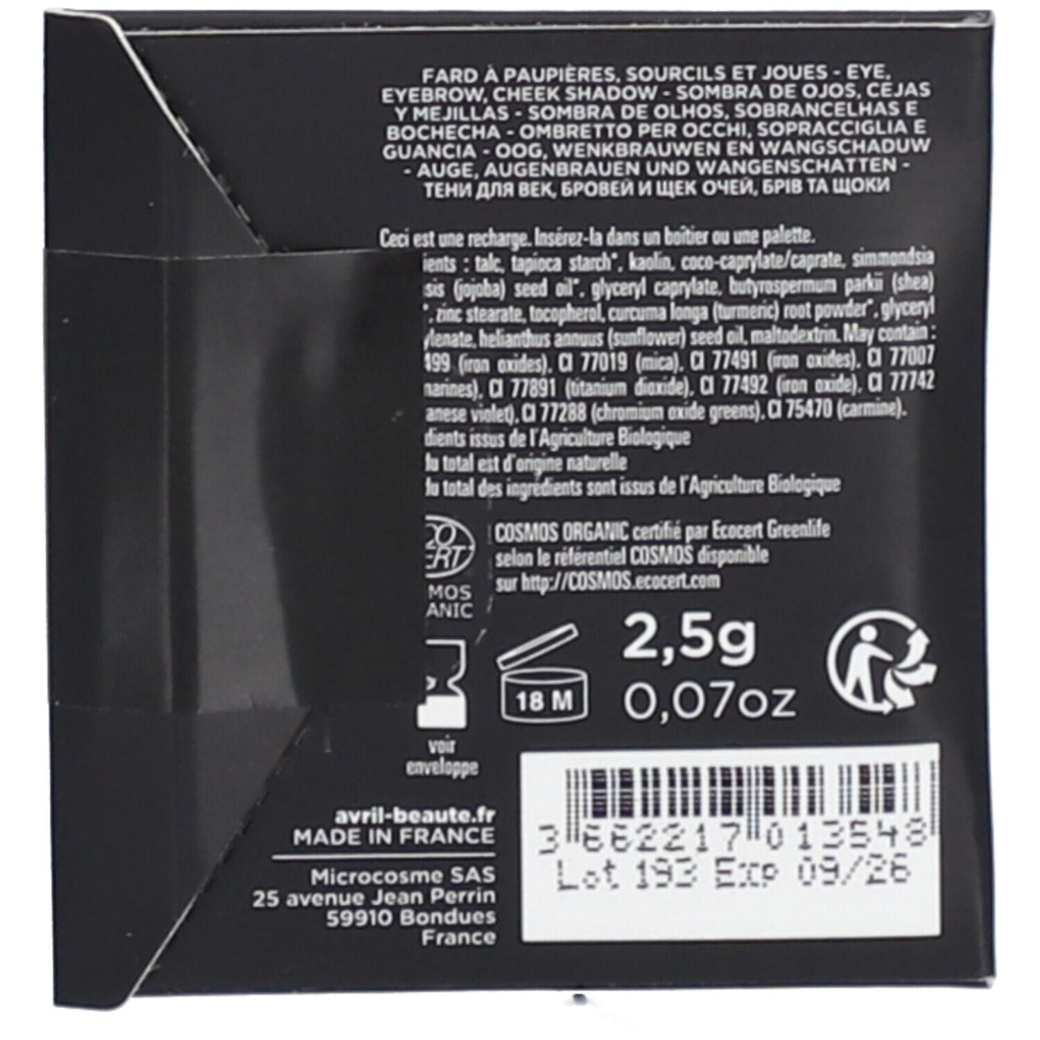 Avril - Zertifizierter Bio-Lidschatten