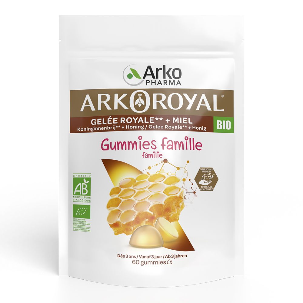Arkopharma Arkoroyal® Gelée royale + Miel Gummies famille