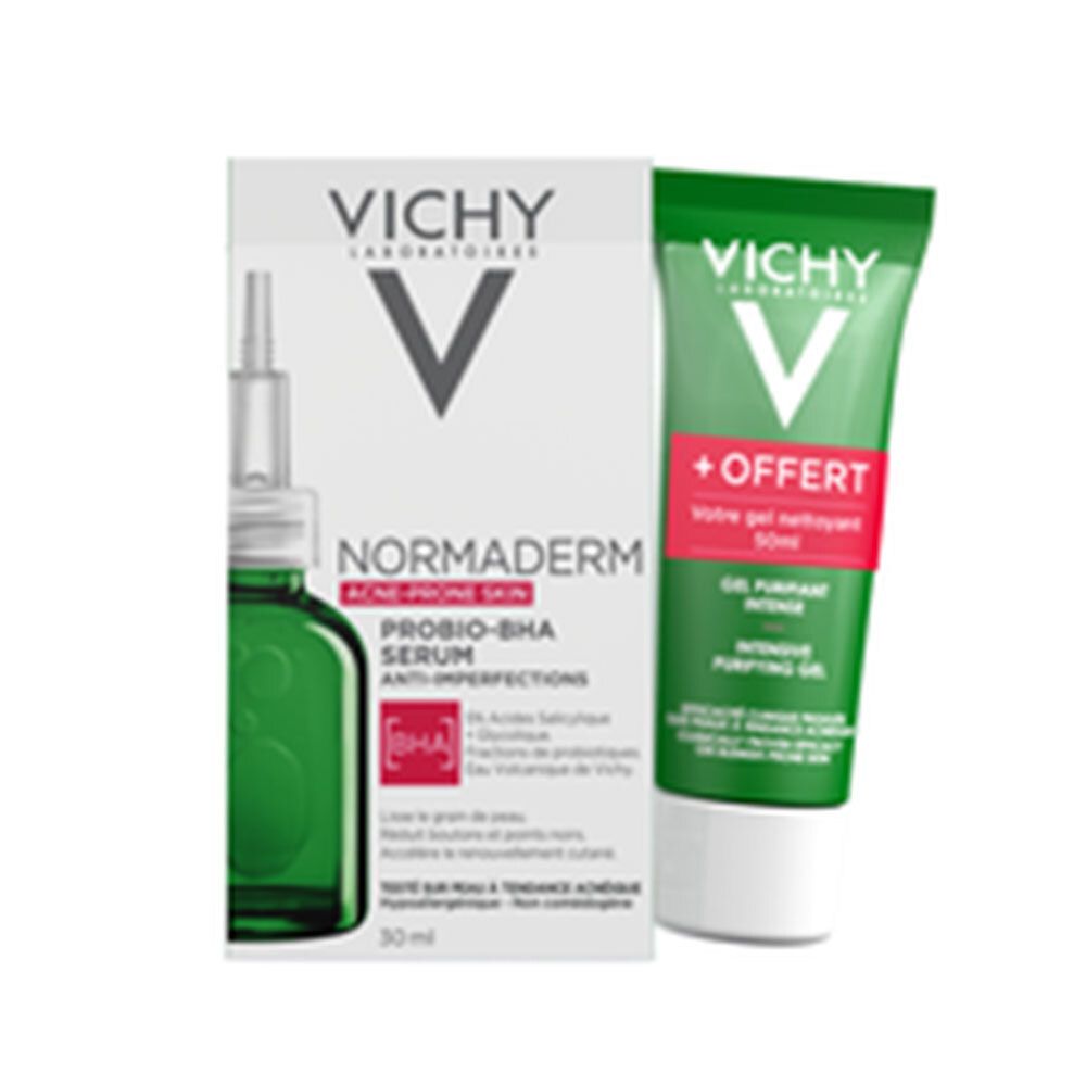 Vichy Normaderm sérum anti-imperfections 30ml et gel nettoyant purifiant 50ml offert