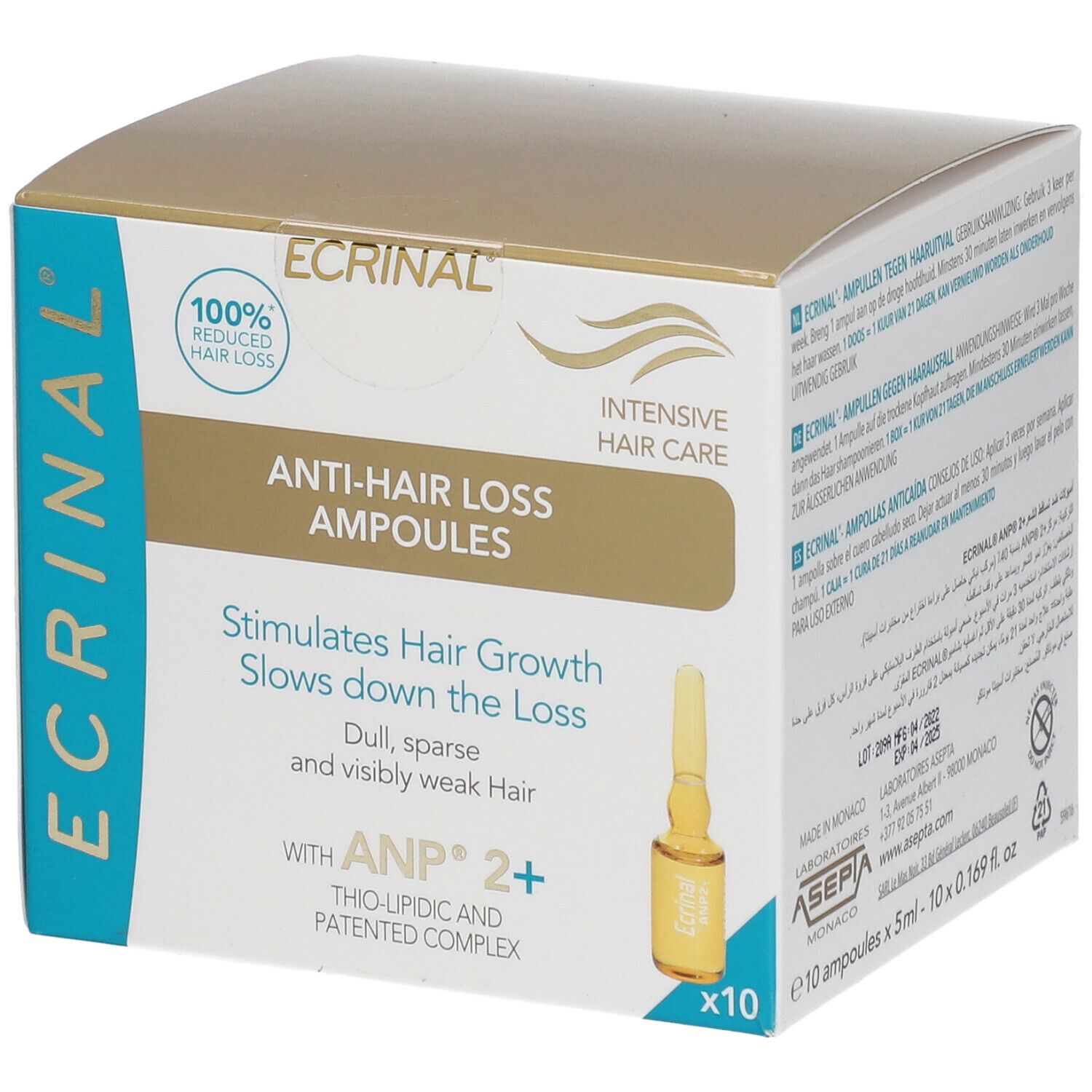ECRINAL® Intensiv-Haarpflege Ampullen gegen Haarausfall mit ANP® 2+