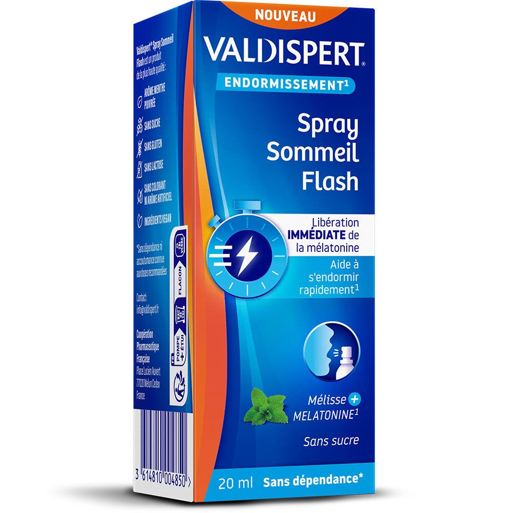 Valdispert Spray Sommeil Flash à la mélatonine - Complément alimentaire sommeil - 20ml