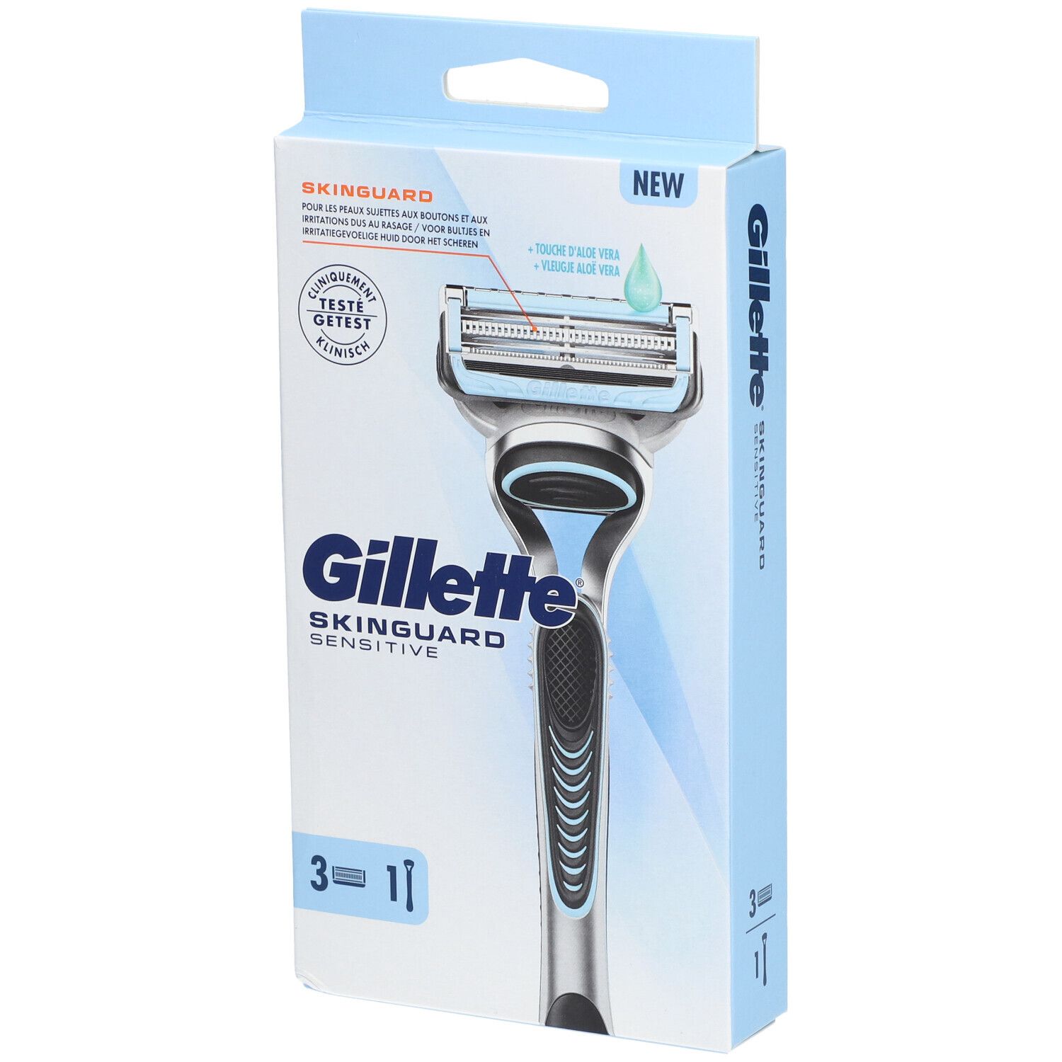 Gillette Skinguard Sensitive Rasoir - Rasoir mécanique avec lames à l'aloe vera, spécial p