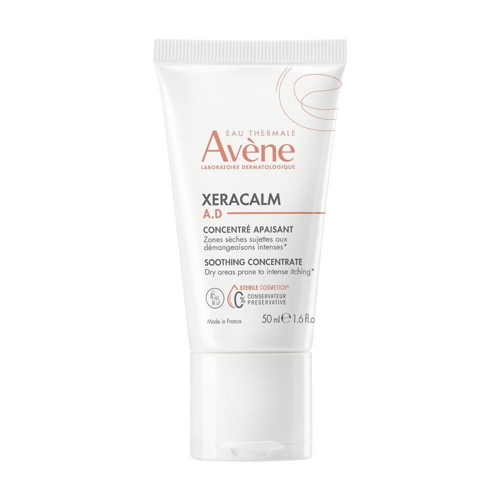 Tube blanche avec nom et logo du produit. Contient 50 ml. Cosmétique stérile.