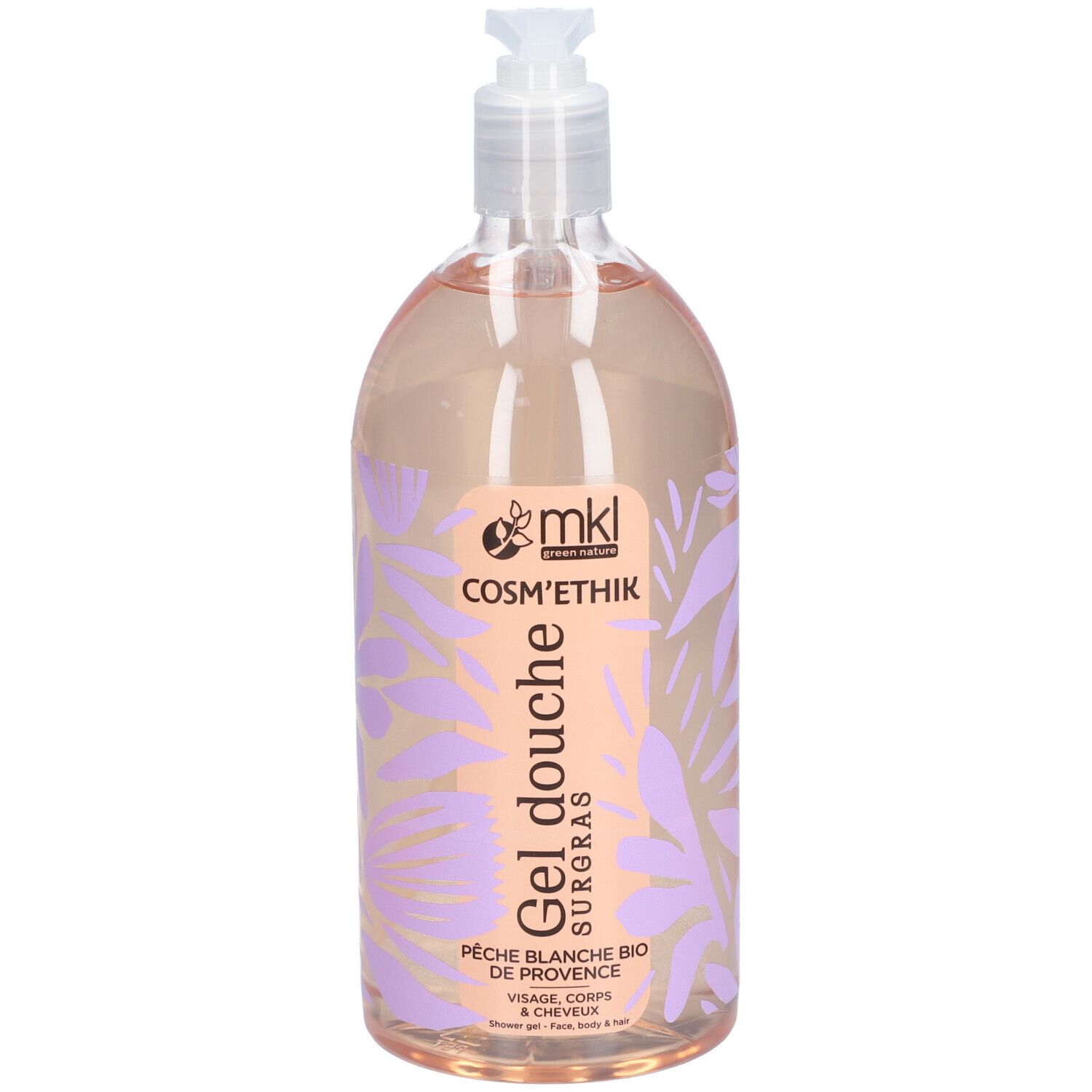 mkl GEL Douche Cosm'ethik 1L - Pêche Blanche BIO
