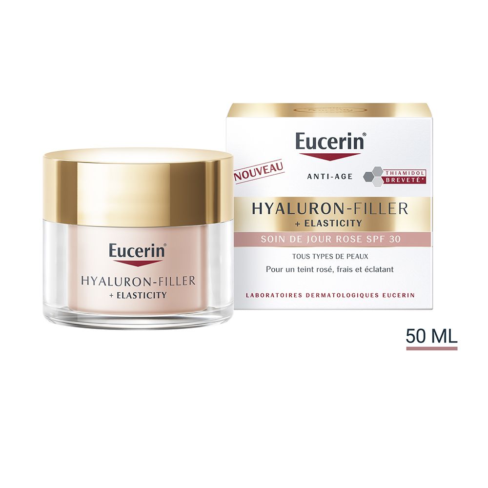 Eucerin Hyaluron-Filler + Elasticity Thiamidol Soin de Jour Rosé SPF 30 anti-âge 50 ml