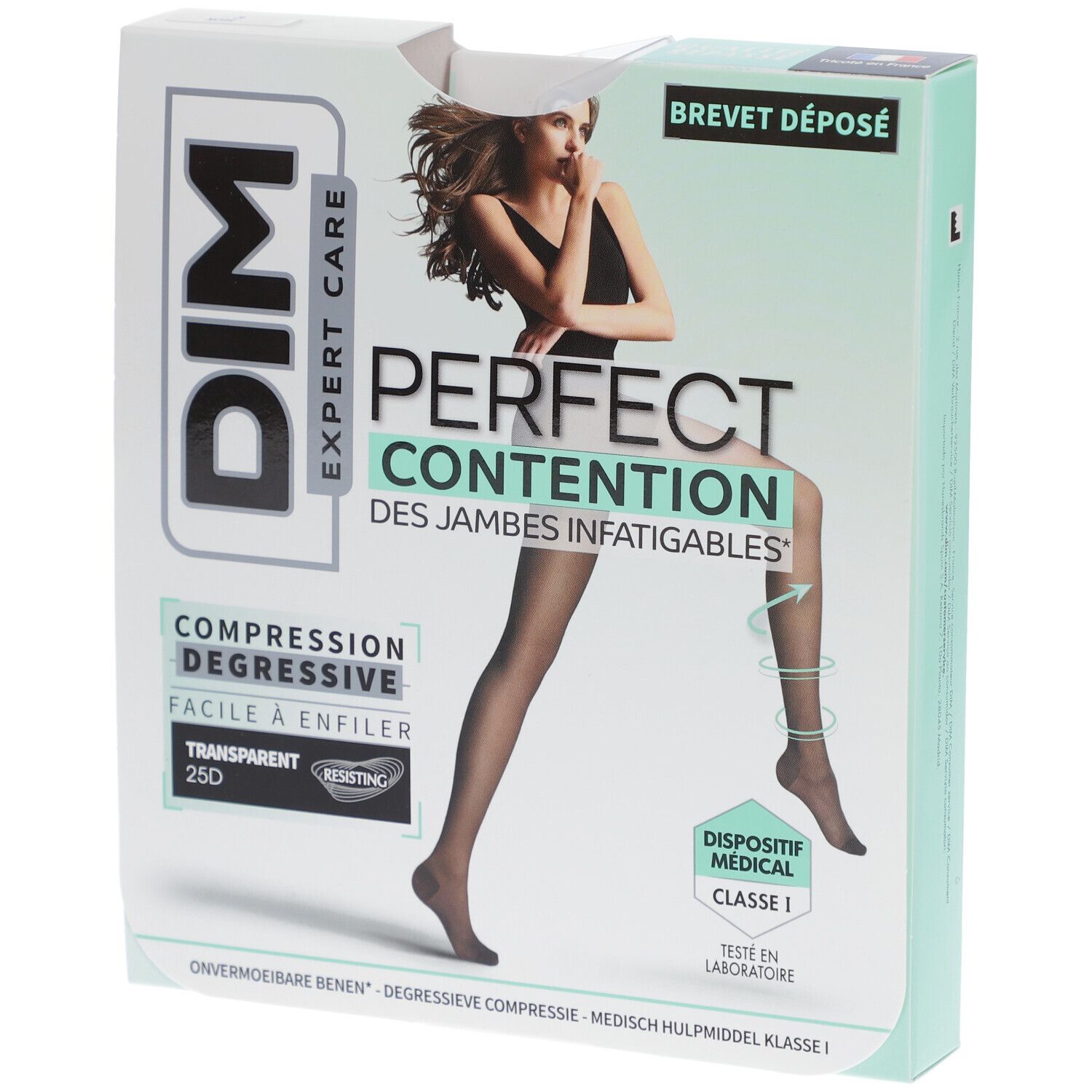 DIM Perfect Contention - Collants transparents 25D - Noir - Taille 3