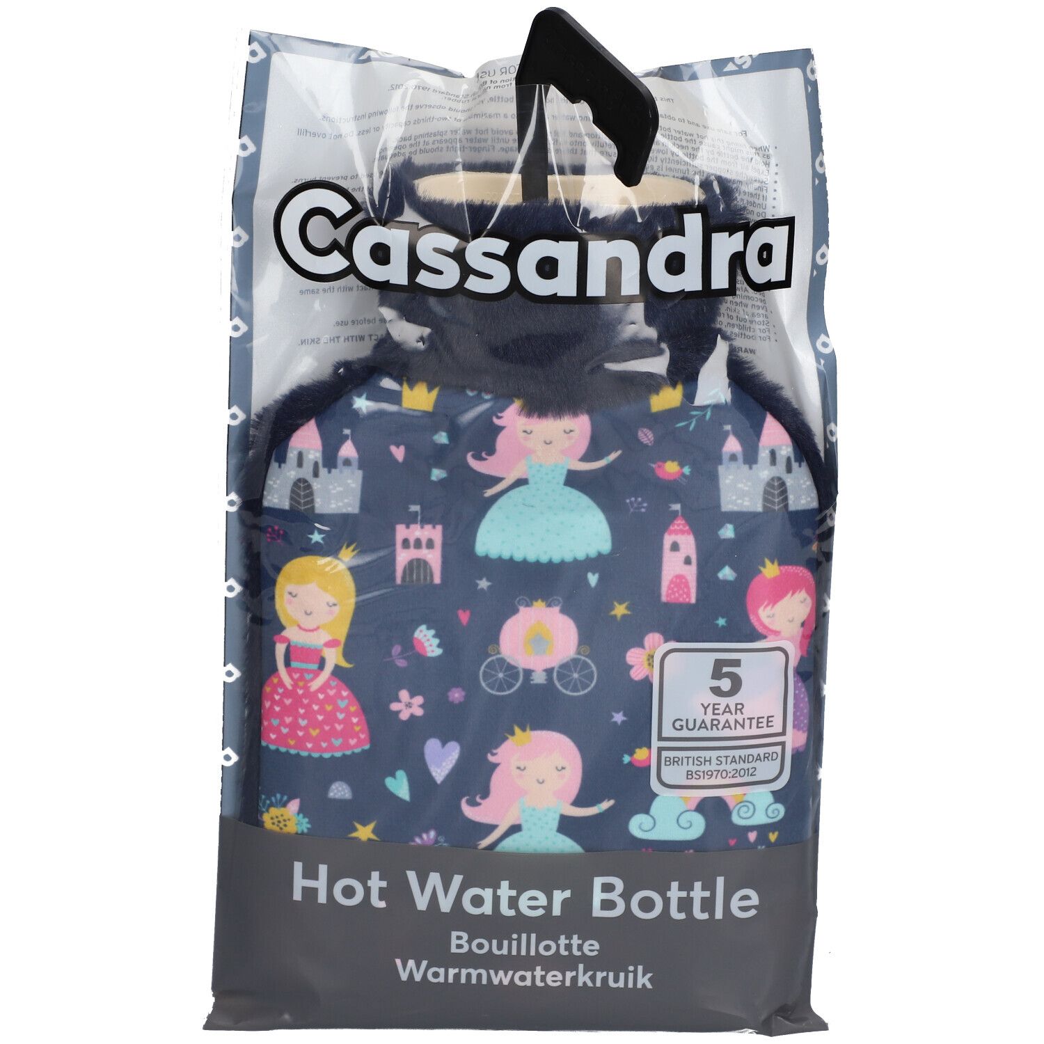 Cassandra Bouillotte Housse Super soft Princesses Enfants 1,8L