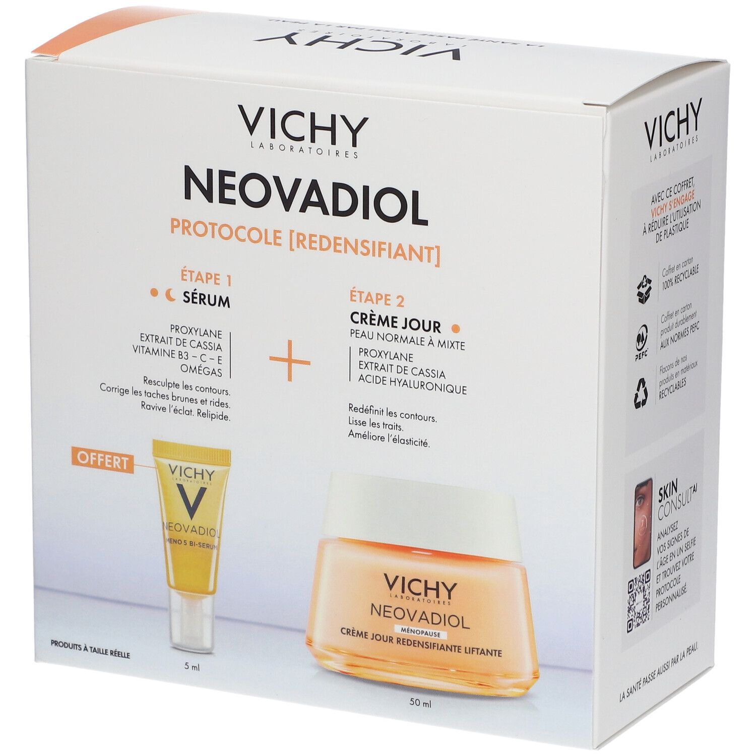 Vichy Coffret Neovadiol Protocole Ménopause Redensifiant & Liftant Crème ménopause PNM 50ml + Mini S