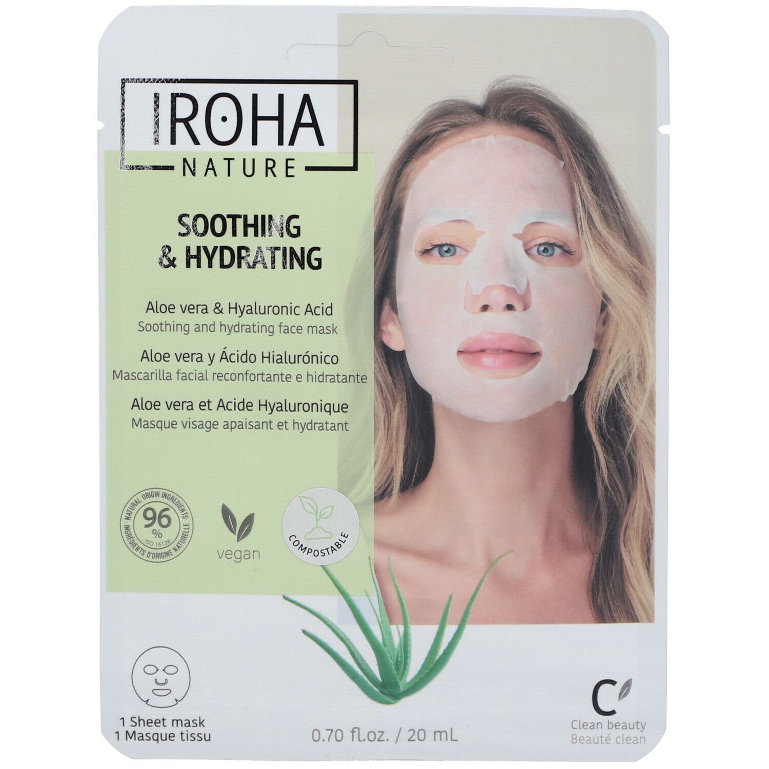 IROHA Nature - Feuchtigkeitsspendende Gesichtsmaske Mit Aloe Vera