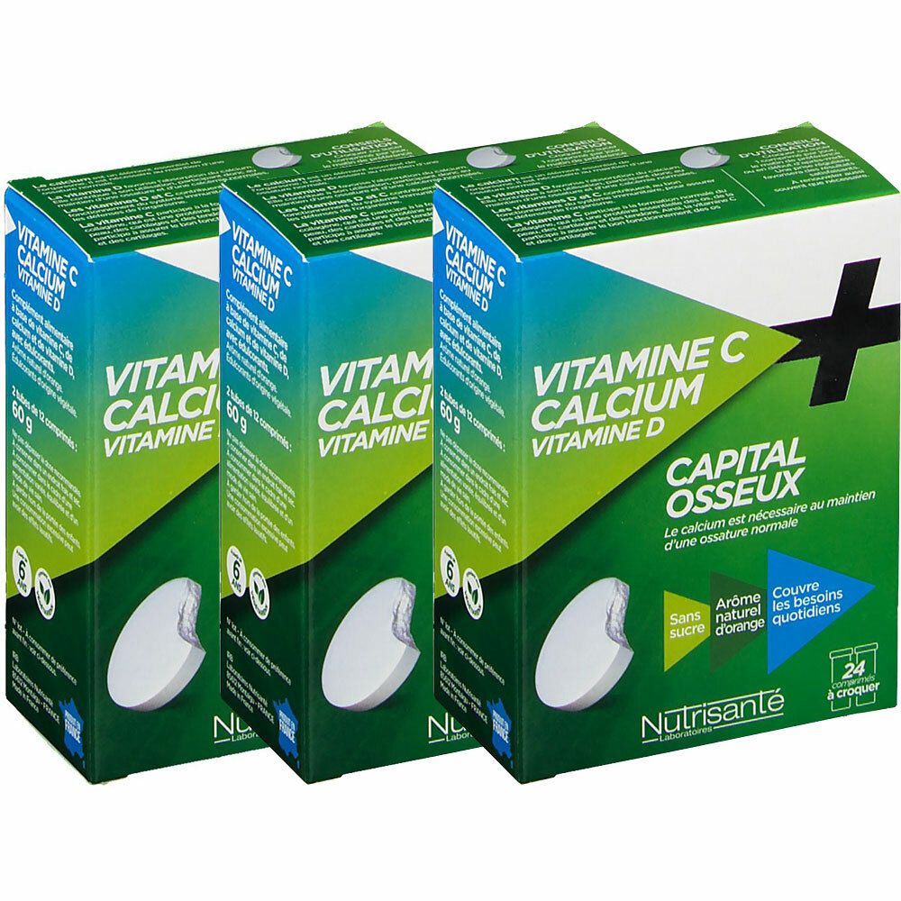 Nutrisanté Capital Osseux Vitamine C, Calcium, Vitamine D