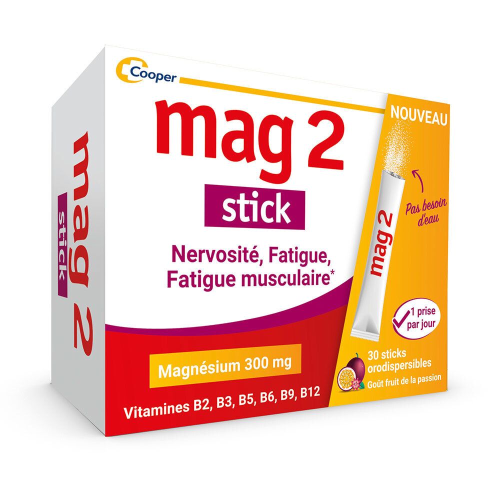 Mag 2 Stick Nervosité, Fatigue, Fatigue Musculaire Poudre orodispersible