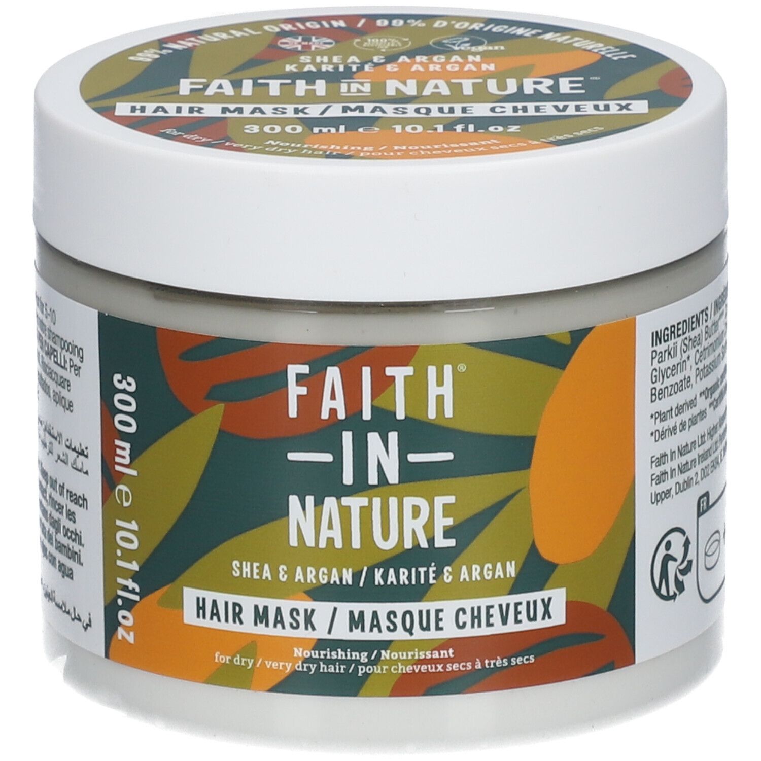 Faith IN Nature® Masque cheveux beurre de karité et Argan