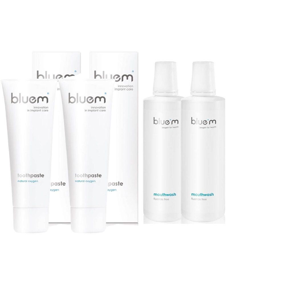 bluem® Dentifrice sans fluorure + Bain de bouche sans fluorure