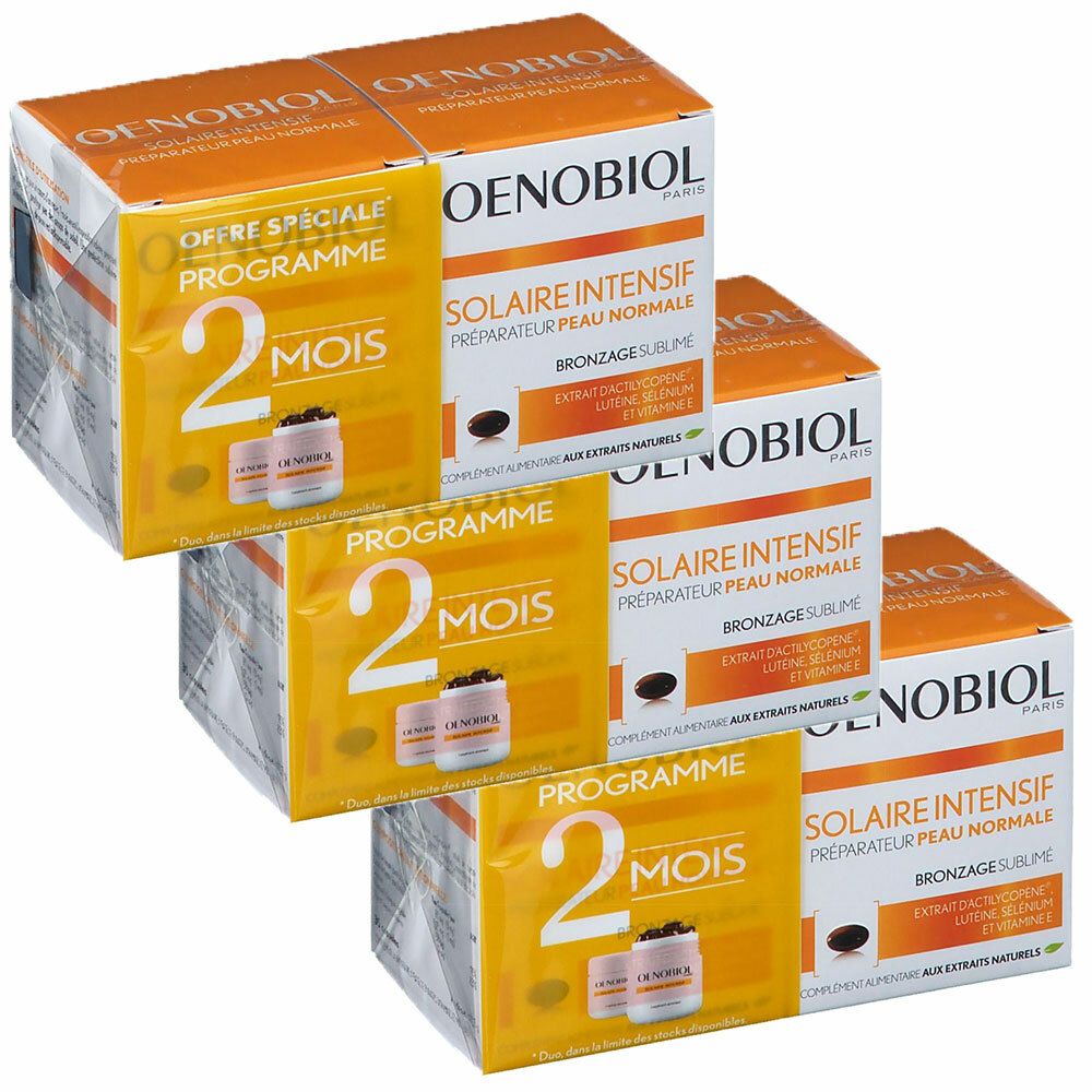 Oenobiol Solaire Intensif Préparateur Peau Normale 3x2x30 Pcs Shop