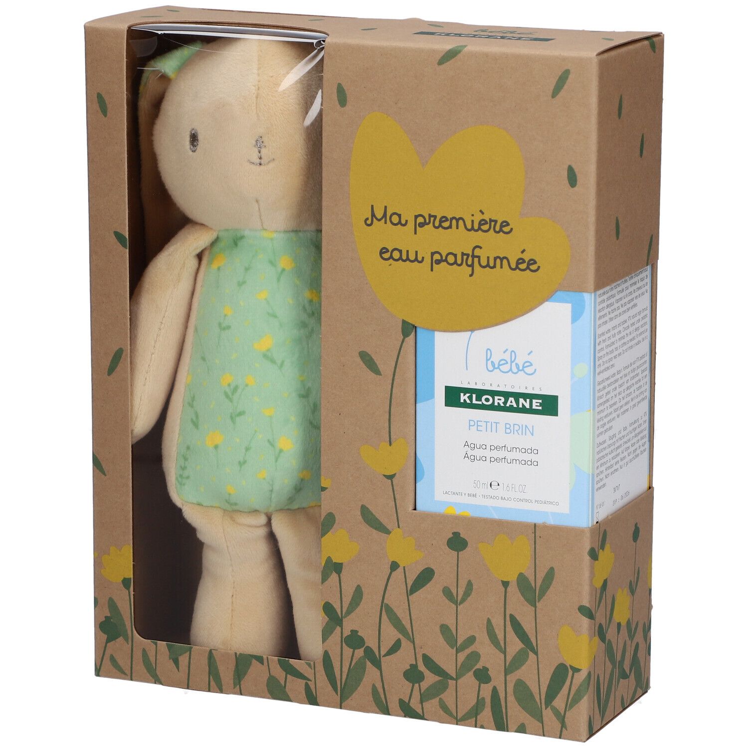 Klorane Bébé Coffret Petit Brin Eau parfumée + Doudou lapin