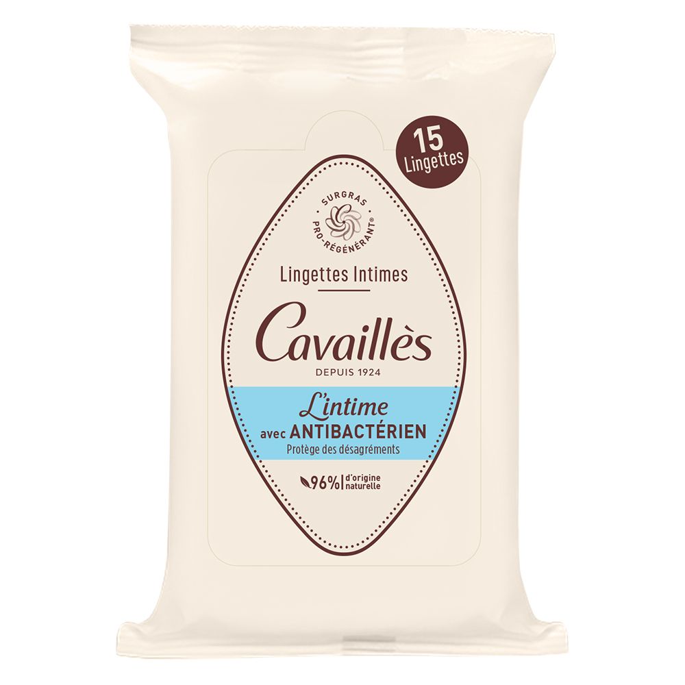 Cavaillès Lingettes Intimes Anti-Bactérien