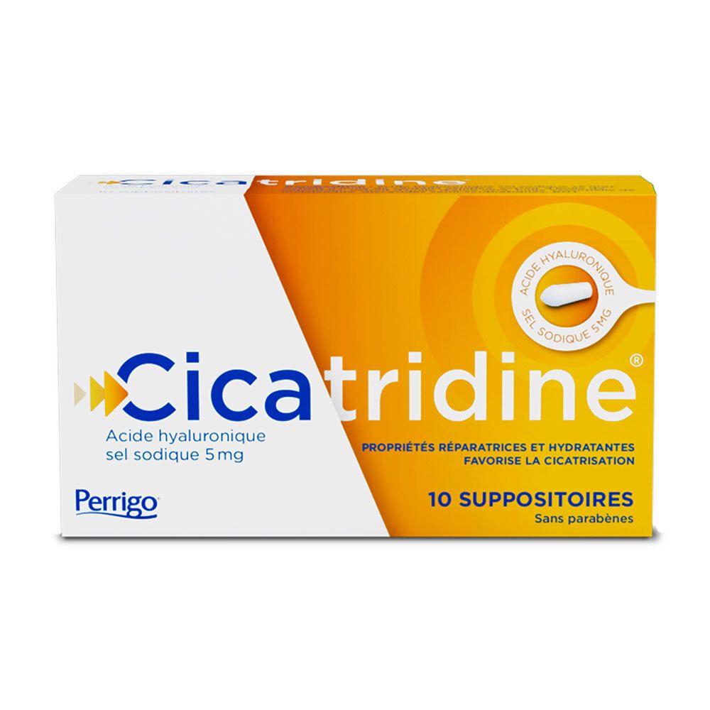 Cicatridine - 10 Suppositoires favorisant la cicatrisation à l'Acide Hyaluronique