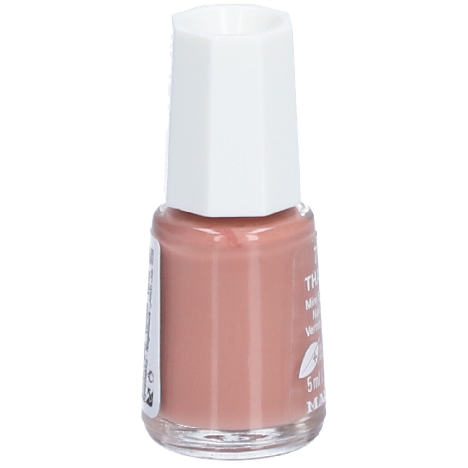 Nagellackflasche, rosa. Bezeichnung: 706 THAMES, Mini Bio-Color, Nail polish, Vernis à ongles. Marke: MAVALA.