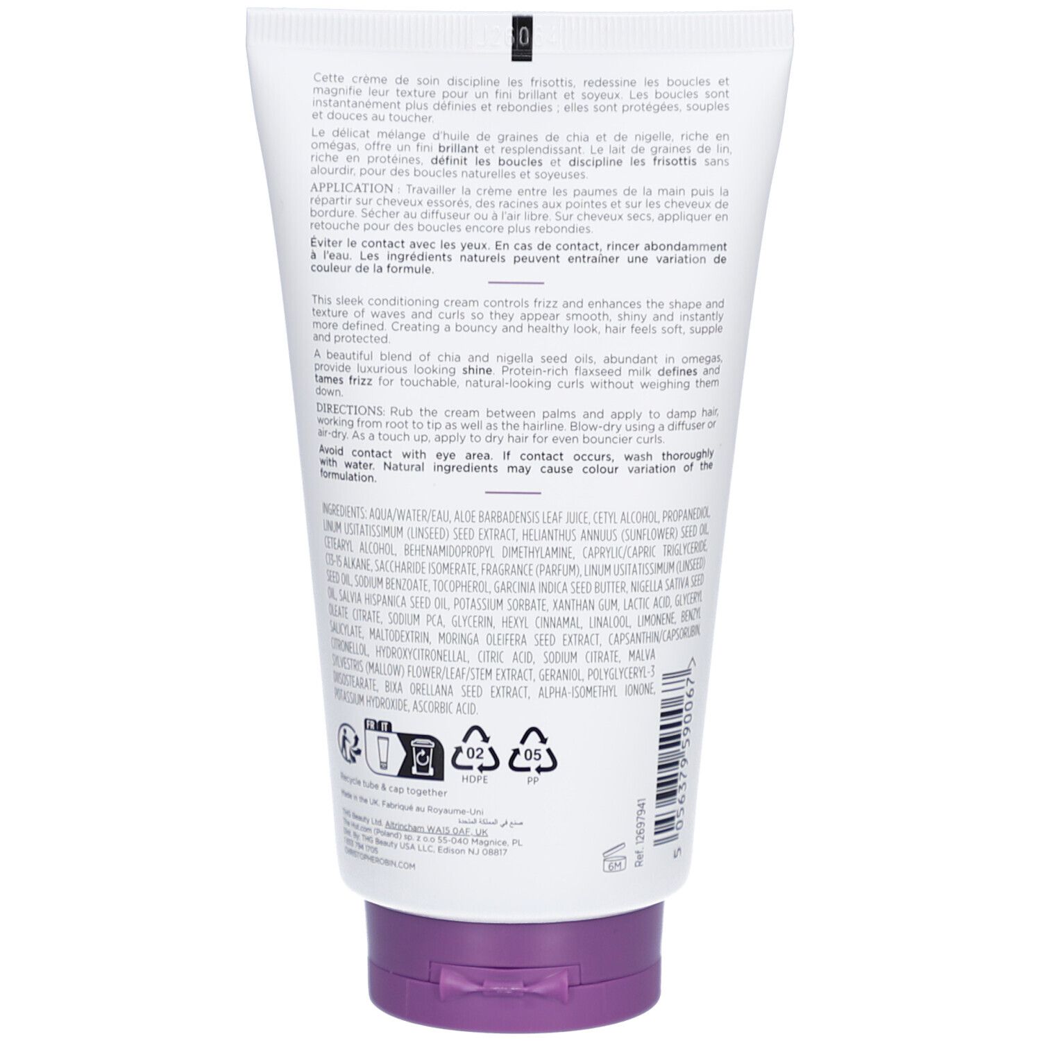 Christophe Robin Luscious Curl Defining Cream With Chia Seed Oil 150ml
