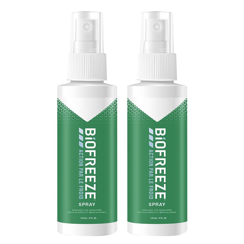 Biofreeze - Lot de 2 Spray Action par le Froid - Soulage les douleurs musculaires et articulaires - 2 x 118ml