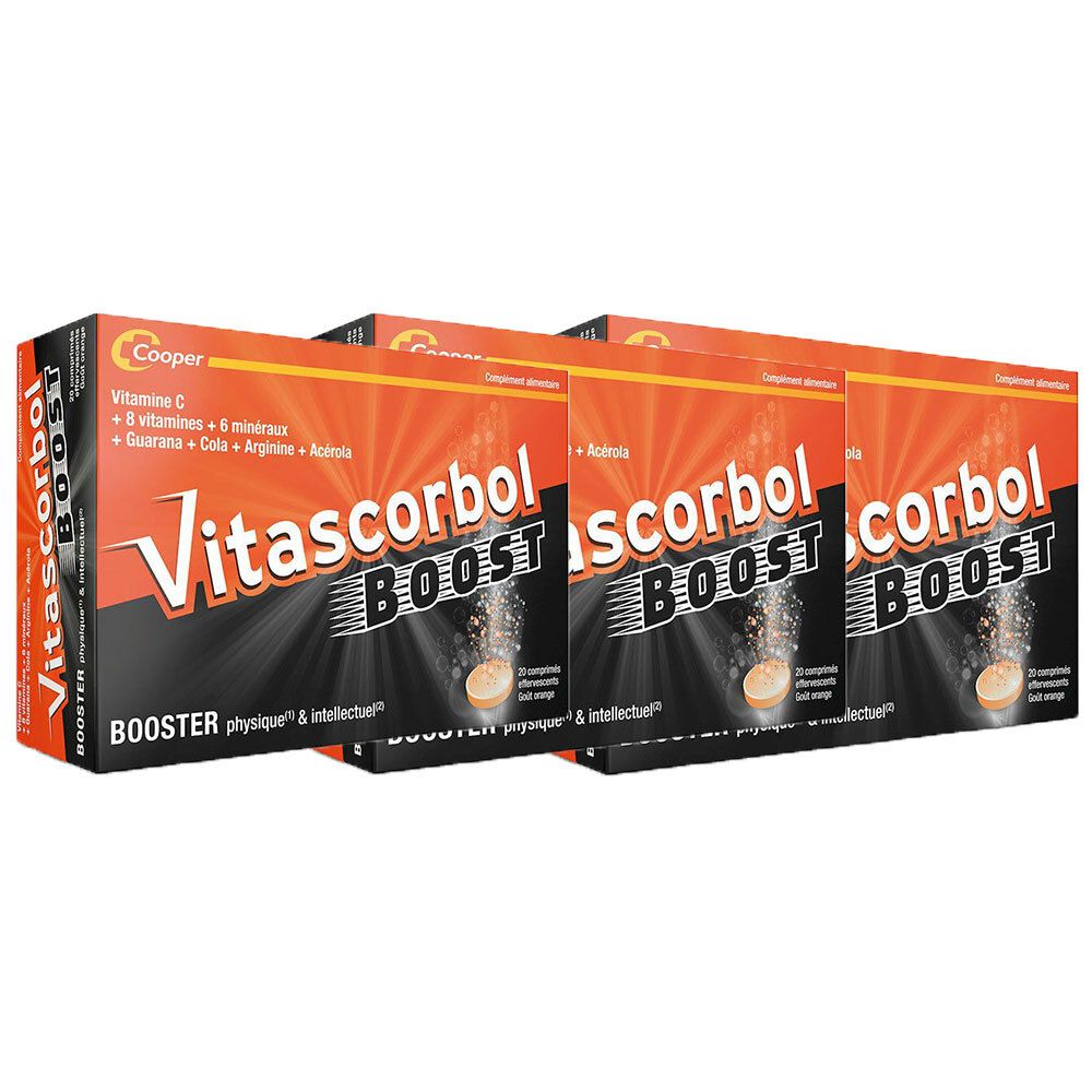 Vitascorbolboost - Complément alimentaire Vitamine C - 3 x 20 comprimés effervescents