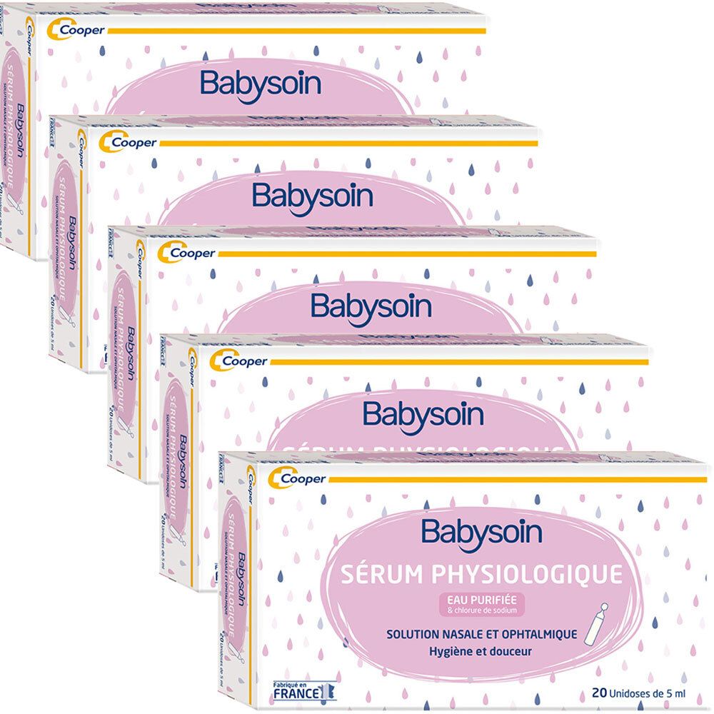 Babysoin Sérum Physiologique -  Boîte de 20 unidoses x5