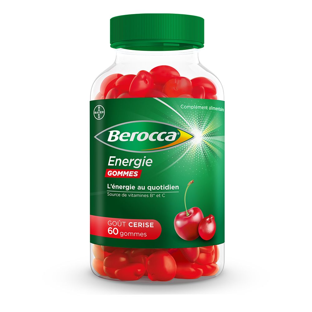 Berocca® Energie gommes - Multivitamines Complément alimentaire - Source de vitamines B et vitamine 