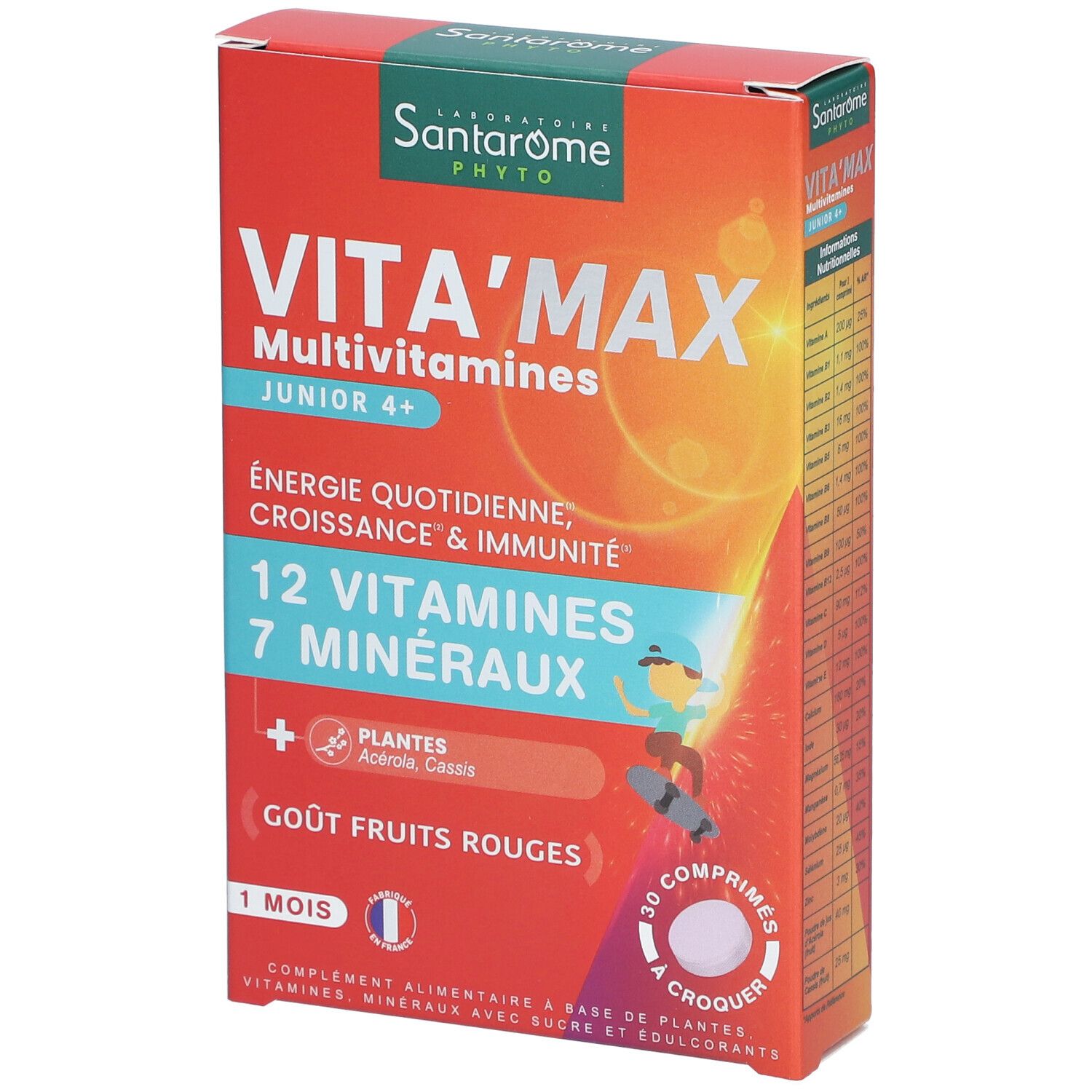 Santarome BIO Multivitamines Vita'Max Junior - 30 comprimés à croquer