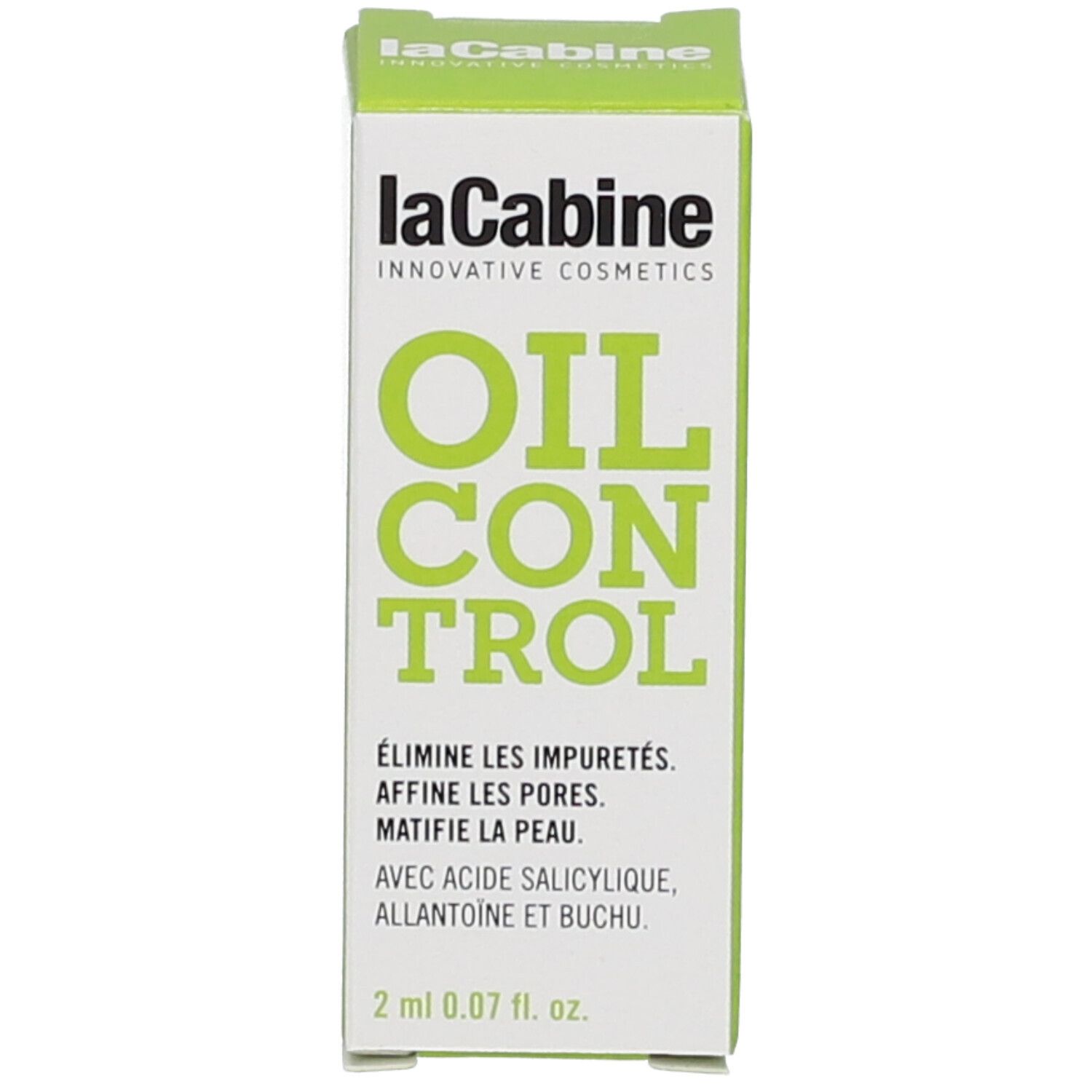 Emballage du produit: LaCabine OIL CONTROL. 2 ml 0.07 fl. oz. Avec texte.