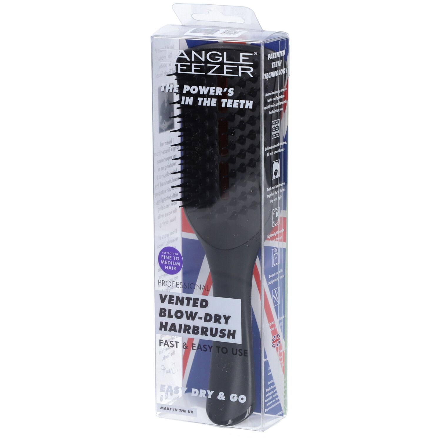 Tangle Teezer Brosse à cheveux professionnelle noire