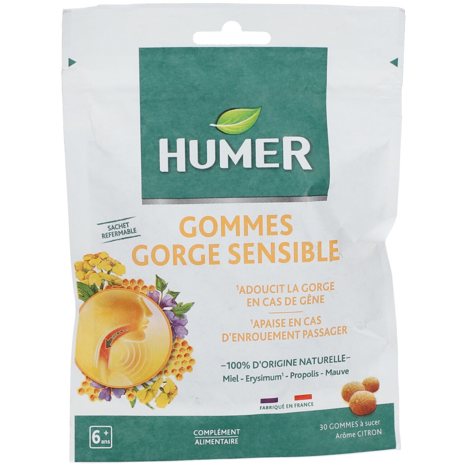 Humer Gommes gorge sensible