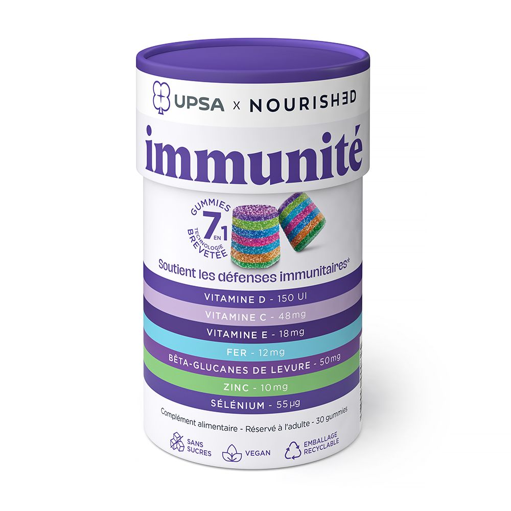 Gummies 7en1 UPSAxNourished Immunité & Défenses immunitaires - Adulte - Complément Alimentaire Sans 