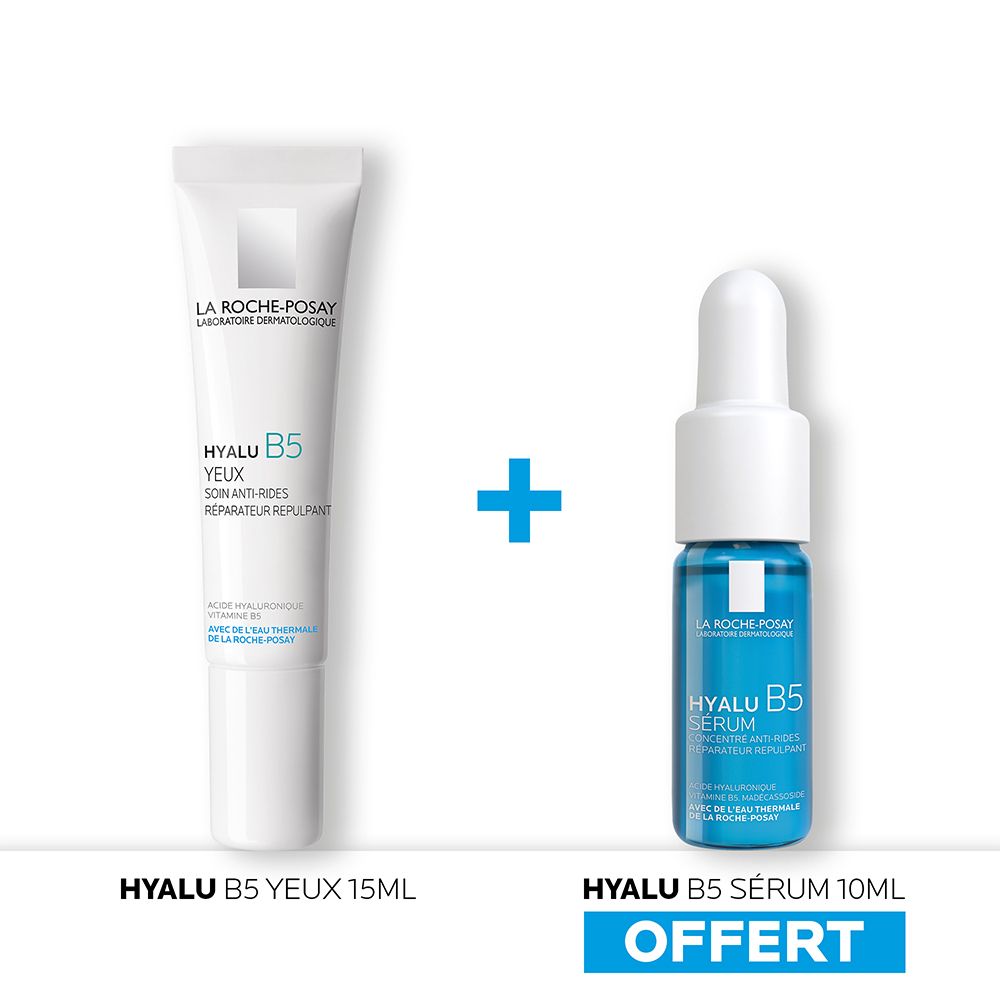 LA Roche-Posay Hyalu B5 Yeux Soin anti-rides réparateur repulpant + Sérum Hyalu B5