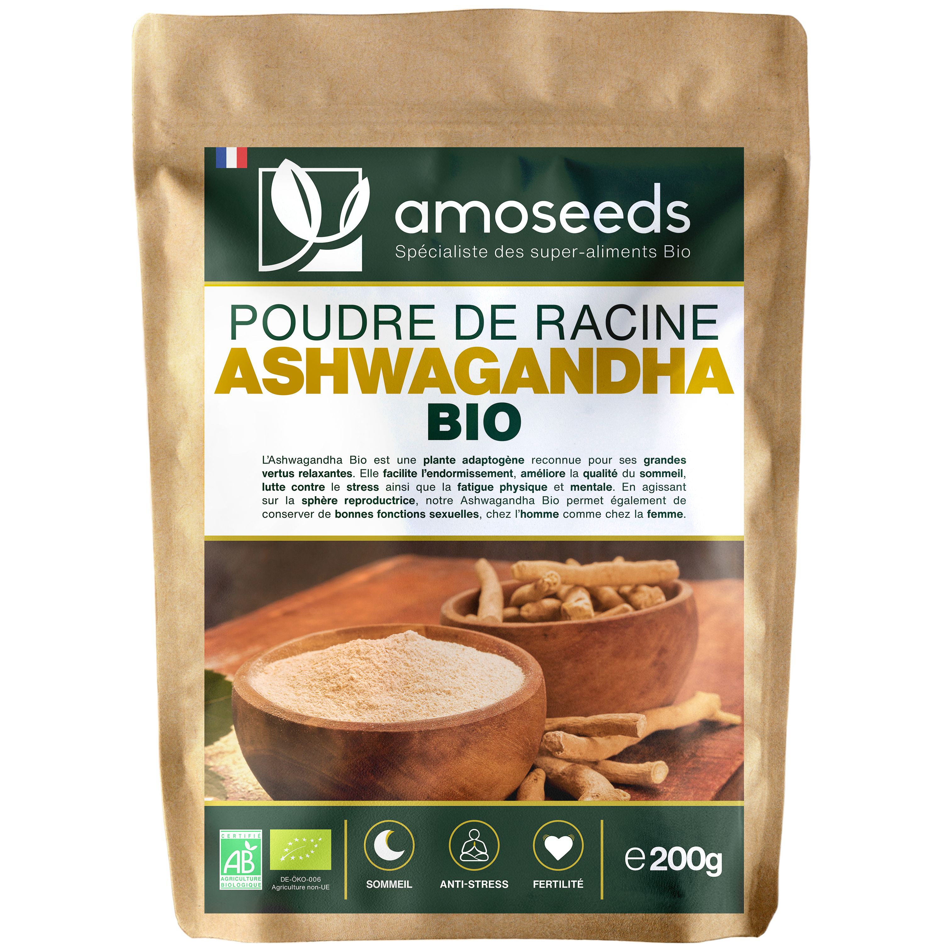 amoseeds Ashwagandha EN Poudre BIO